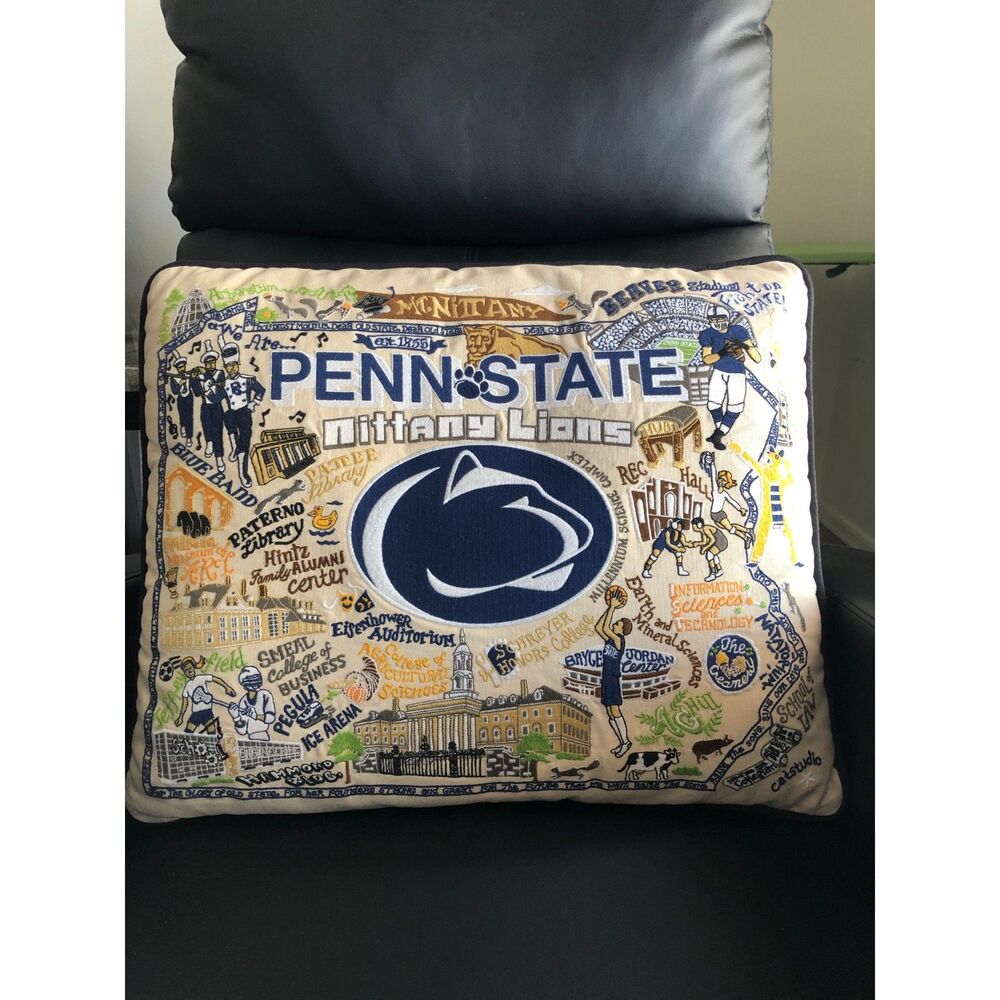 Catstudio Penn State University Embroidered Pillow 16x20 Nittany Lion Decorative